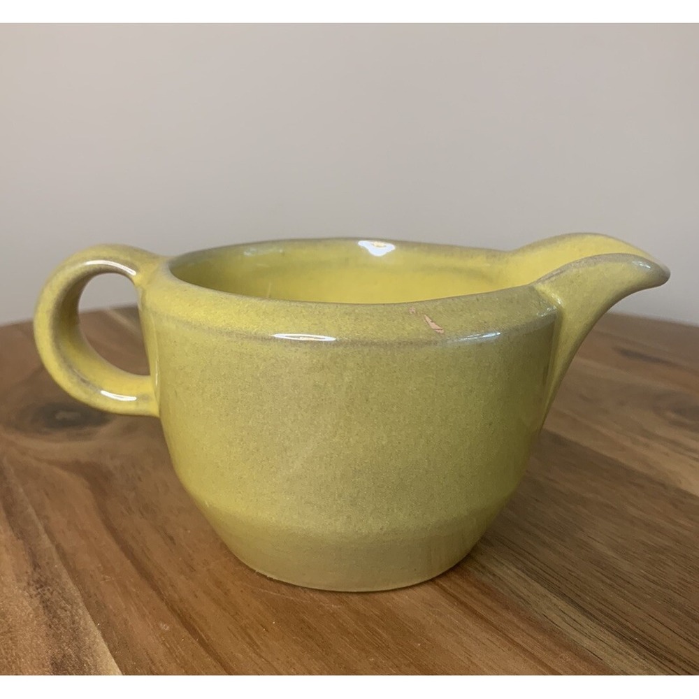 Pretty Vintage Frankoma Creamer 6A Autumn Mustard Yellow Great Condition MCM